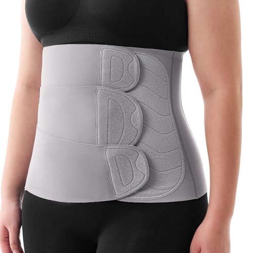 Momcozy Ergowrap Postpartum Belly Band for C-Section Recovery, Abdominal Binder with 3D Lifting & Ergonomic Back Support - color: Standard - Gray, size: Standard Medium