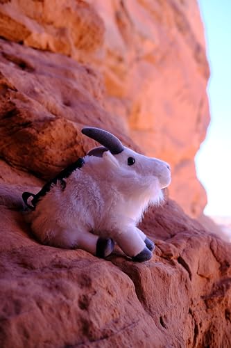 Rock Climbing Chalk Bag – Cute Plush Chalk Bag for Bouldering, Gym, Indoor & Outdoor Climbing – Drawstring Closure, Adjustable Waist Belt – Fun Character Design for Climbers - color: Goat