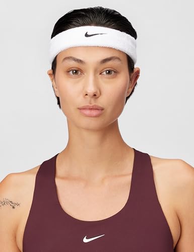 Nike Unisex Adult Swoosh Classic Headband - color: White/black