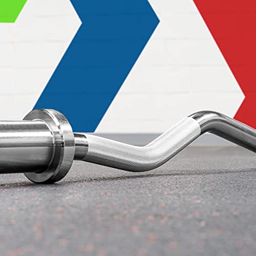 METIS EZ Curl Bar - Tricep Bar for Arm Weights Exercises | Weight Bars For Lifting | Bicep Curl Bar | Strength Training Equipment | EZ Weight Bar - style: Bar Only