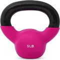 JFIT Kettlebell Weights Vinyl Coated Iron - style: 5lb (Hot Pink)