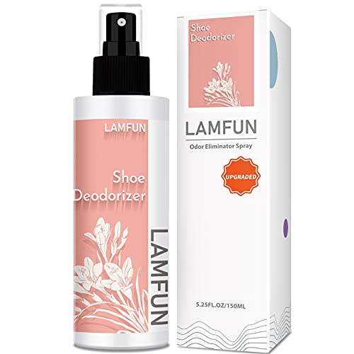 Shoe Deodorizer Spray, Natural Deodorant Spray, Odor Eliminator for Feet, Shoes and Gym Bags, Fights Odor and Stink, Freesia Fragrance, 150ml
