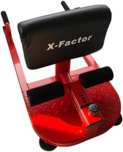 Iron Bar Deluxe Multi-Function Deep Sissy Squat Bench 8-in-1 Home Gym Workout Station Leg Exerciser for Strong Quads/Glutes + 2 Handles, Ab Core Workout Training Push Up Sit Up Exercise Machine Red