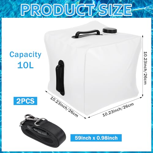 2 Pack 25LB PVC Beach Umbrella Weight Sand Bags,Clear Heavy Duty Summer Canopy Tent Sandbag with Adjustable Custom Straps,Fillable Anchor Bags for Patio Umbrellas Sand Anchor Bags
