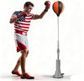 Punching Bag with Stand, Height Adjustable Speed Bag Reflex Trainer Set for Teens Adults, Boxing Equipment with Suction Base for Home Gym, Anti-Slip & No Floor Damage, Stress Relief Fitness Gear