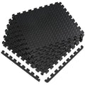 24 Sq Ft (6 Tiles) Interlocking Exercise Mats, EVA Foam Gym Floor Tiles for Home Gym, Yoga, Kids Playroom, Non-Slip Protective Flooring - size: 24 Sq Ft (6 Tiles)