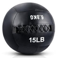 Lunmon Soft Wall Medicine Ball for Exercise Fitness Slam Weighted Med Ball with Non Slip Grip for Slamming Workout Strength Conditioning Core Training Lunge and Partner Toss - size: 15 lb