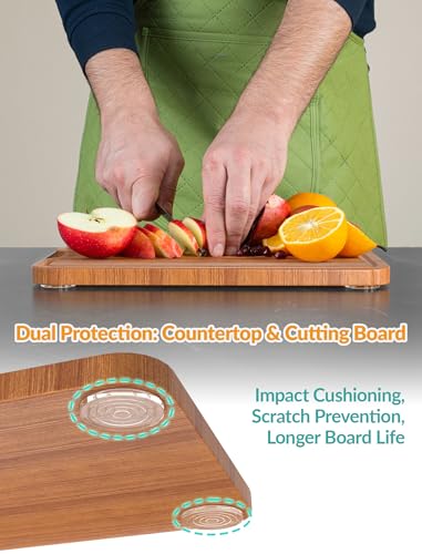 NiHome 16-Pack Non-Slip Cutting Board Feet, Self-Adhesive Silicone Pads | Washable & Reusable 1.96 Inch Oversized Design, No Screws Needed, Protects Countertops for Trays, Furniture & Chairs - size: 1.96 Inch