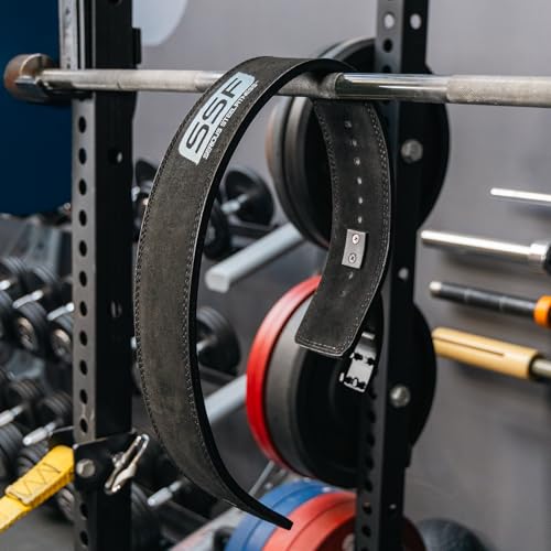 SERIOUS STEEL FITNESS Leather Weight Lifting Belt | Powerlifting, Weightlifting & Exercise Belt | 4" Wide & 10mm Thick - color: Lever Belt, size: Large