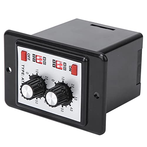 Twin Timer Relay, On Off Knob Control Time Switch 6S-60M, Short Period Repeat Cycle Intermittent Timer Interval Timer (AC 110/220V)