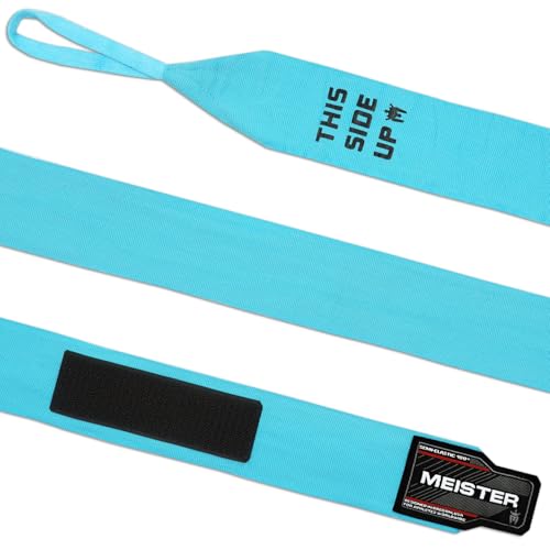 Meister Adult 180" Semi-Elastic Hand Wraps for MMA & Boxing (Pair) - color: Turquoise