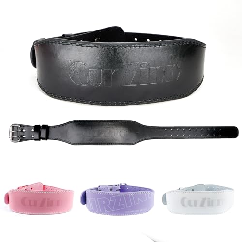 9mm Leather Fitness Weight Lifting Belt for Women&Men with 4 Inches Padded Lumbar Support for Power Lifting Workout & Squats Exercise - color: Black, size: Extra Small