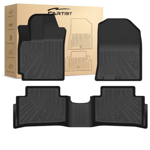 Cartist Floor Mats Fit for Hyundai Kona 2018-2023/ Kona N 2022-2023 (No Electric Models) Accessories All Weather Floor Liners for Kona TPE Heavy Duty - size: 3)Hyundai Kona【2018-2023】Kona N【2022-2023】