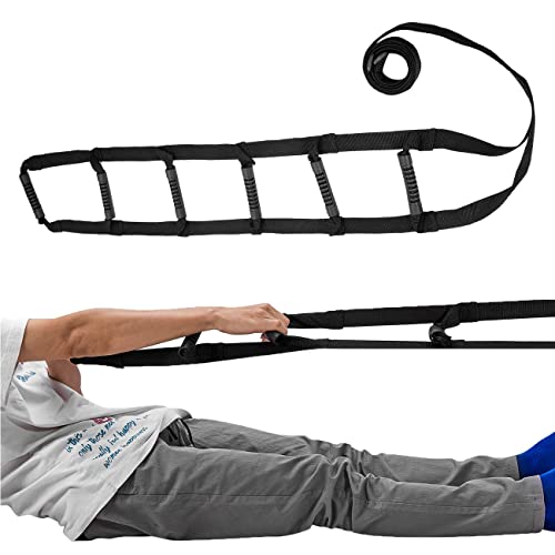 Pull Up Bed Ladder Assist,Assist Device with Handle Grips,Adjustable Length Bed Lift, Sit Up Helper Bed Assistance, Mobility Aid or Elderly, Senior, Injury Recovery Patient, Pregnant - color: Black 6 Hand Grips