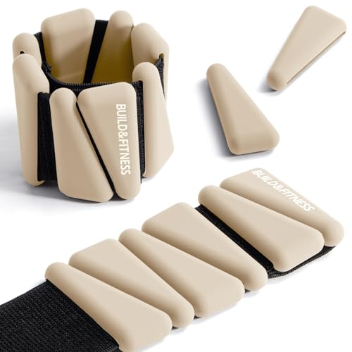 Wrist & Ankle Weights, Adjustable Bands for Women & Men Workouts, Set of 2 – 2lb or 4lb (1lb or 2lb each strap) Ideal for Runs, Jogs, Walks, Yoga, Dance, Pilates, Cardio, Aerobics, Strength Training - color: Stone, size: 4LB (2LB each)