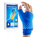 Thumb & Wrist Ice Pack Wrap, Thickened Ice Gel Pad, Ergonomic Fit, Long Lasting Cold & Warm for Carpal Tunnel Relief, Arthritis, Computer Overuse Injuries, Post-Surgery, Post-Workout, Size L/XL - size: L/XL, style: Blue