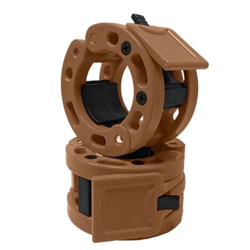 Clout Fitness Olympic Barbell Clamps Collars Quick Release Pair of Locking Weight Clips Fit 2 Inch Barbell for Weightlifting - color: Brown, style: Classic Quick Release