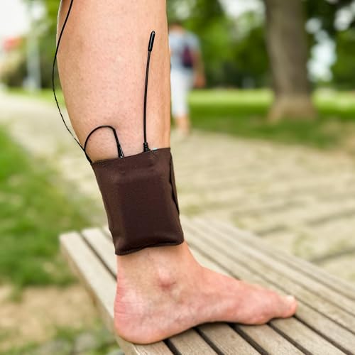 URSA Ankle Straps: Low-Profile, Soft, Stretchy & Breathable Transmitter Straps for Location Sound, Theatre, Wedding Shoots & More (Brown, Ankle) - color: Brown, size: Ankle