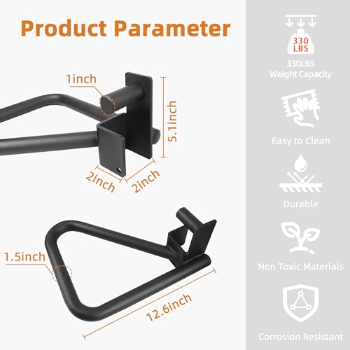 Fitvids Upgraded Adjustable Jammer Arms, Lever Arms, Monolift Attachments Rated 600 LB Per Arm, Fits Racks at All Post Sizes and Hole Sizes, Pair - style: D-shape