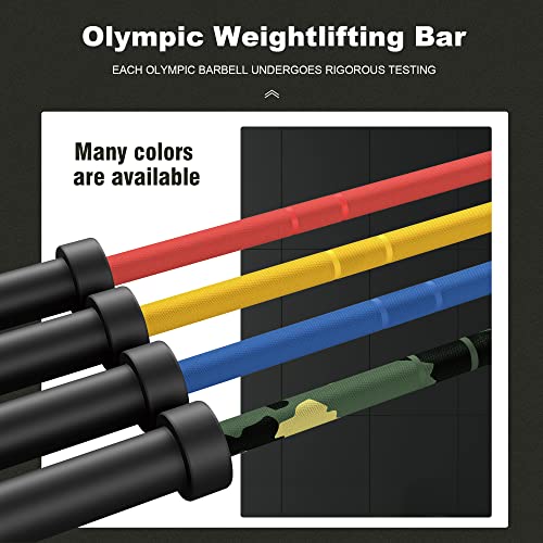 Curl Bar Olympic Barbell EZ Bar 330LB/700LB/1000LB/1500LB for Biceps Curl, Squat, Weightlifting - style: 1000LB-Red