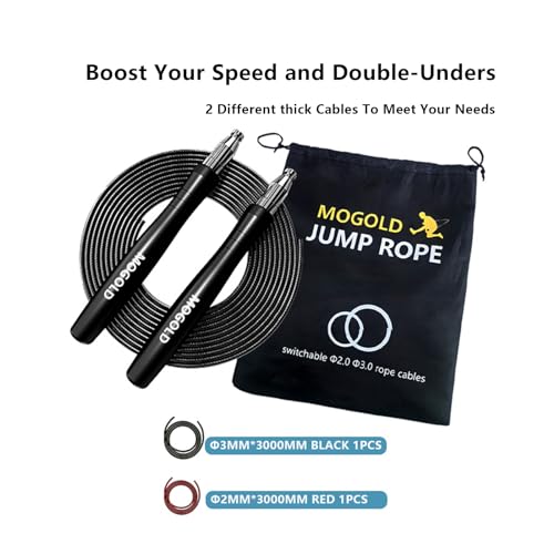 Speed Ropes Jump Rope For Men/Women-Tangle-Free-Self-Locking Screw-Free Design - color: Blue