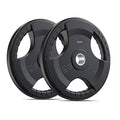 SPART Weight Plate 2-Inch Rubber Coated Olympic Grip Plate for Barbell,Solid Cast Iron Weight Plates in Pairs or Single for Strength Training,Weightlifting,Crossfit,Home Gym(5LB/10LB/25LB/35LB/45LB) - style: 10lb Pair