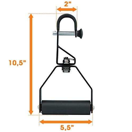 Yes4All Rotating Pull Up Handles for Pull Up Bar/Pull Up Grips/Barbell handles with Non-Slip & Foam Pad Grips - Twist Motion for Strength Training Workout