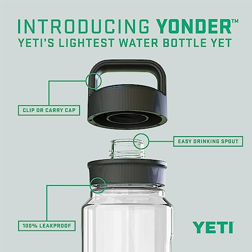 YETI Yonder Water Bottle with Yonder Chug Cap, Lightweight, Leakproof and BPA-Free - color: Clear, style: 20oz