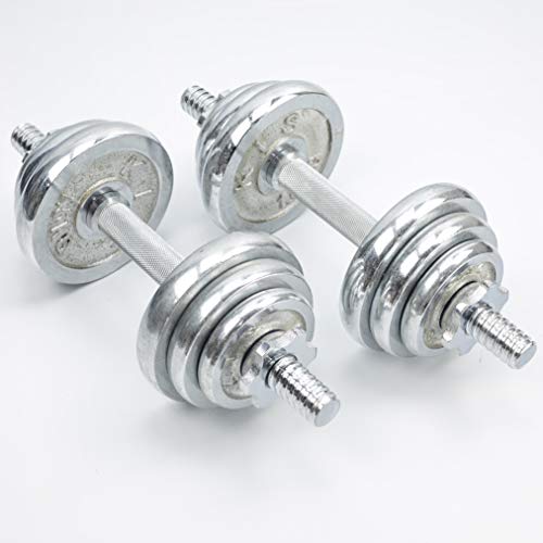 Threaded Dumbbell 12.6/14.2/15.7/18.1/19.7inch(30/35/40/46/50cm) Handles/Adjustable Dumbbell Bar Handles - Fit 1 inch Standard Weight Plate - Weightlifting Accessories - Sold in Pair - size: 19.7 inch