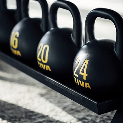 Steel Competition Kettlebells by Steve Cotter - Hard-Wearing Crack-Resistant Powder Surface Coating, 34mm Steel Handle with Non-Slip Super Textured Powder Coating Grip - Avail 6kg - 32kg - color: i) 12kg - Blue