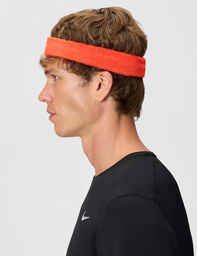 Nike Unisex Adult Swoosh Classic Headband - color: Team orange/white