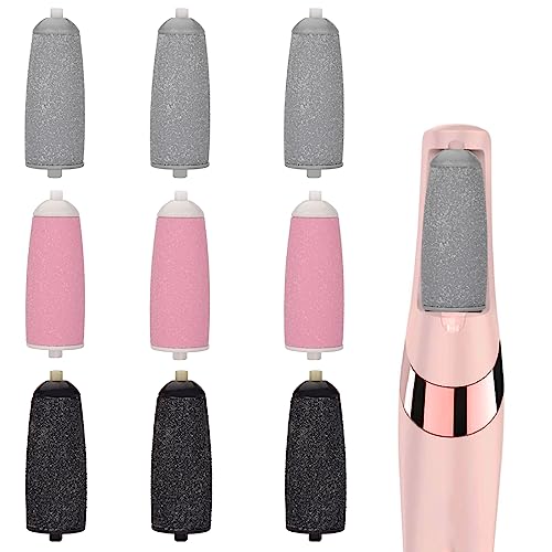 9 Pack Replacement Rollers Extra Coarse Rollers for Feet Roller Refill Heads Compatible with Finishing Touch Flawless Pedi Electric Tool File | Refill Heads Compatible with Finishing Touch Flawless Pedi Electric Tool File