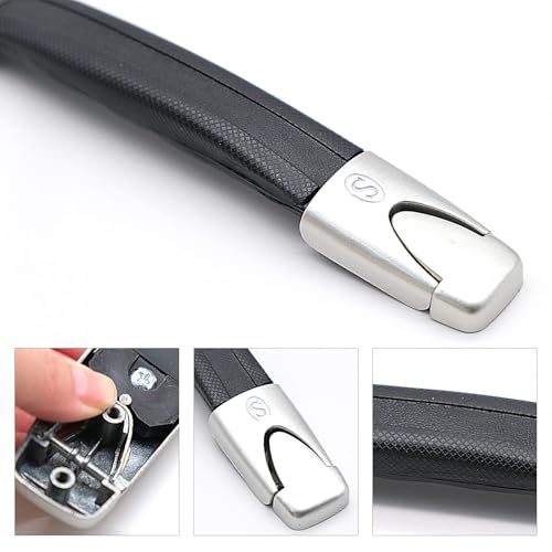 2 Pcs Luggage Handle Replacement, 23cm Black Long Strap Grip, Heavy Duty Suitcase Strap Spare Carrying for Travel Case Repair