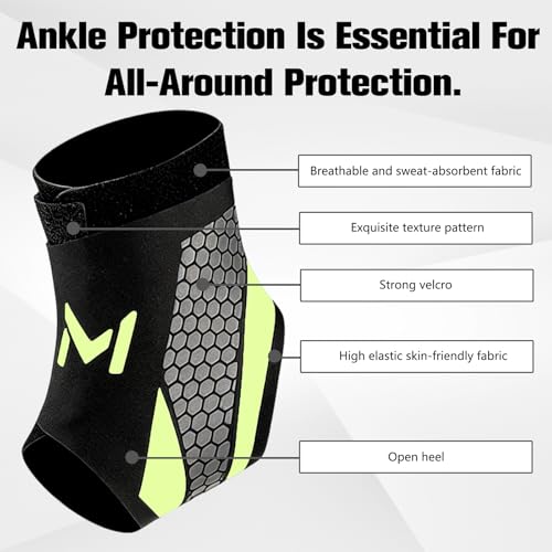 Ankle Brace for Men & Women, Adjustable Figure-8 Stabilizer with Straps for Basketball, Volleyball & Running, Compression Sleeve for Sprained Ankle, Plantar Fasciitis & Tendonitis Relief (2 Pack,Green) - color: Green