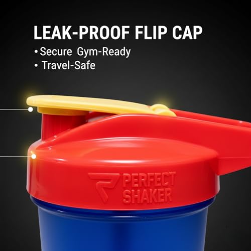 PerfectShaker ACTIV DC Comics & Justice League Series Protein Shaker | Leak-Proof, BPA-Free, Shatter-Resistant | ActionRod Mixing Technology for Smooth Blends | Gym & Sports - Wonder Woman - 828ml - color: Wonder Woman
