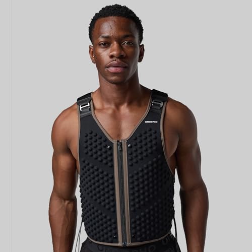 OMORPHO Men’s 20 lb G-Vest Icon Bundle adjusts from 10 lb to 20 lb with included G-Pack weight panels. Low-profile, fully adjustable comfort fit for walking, hiking, running, and training. - color: Luxe