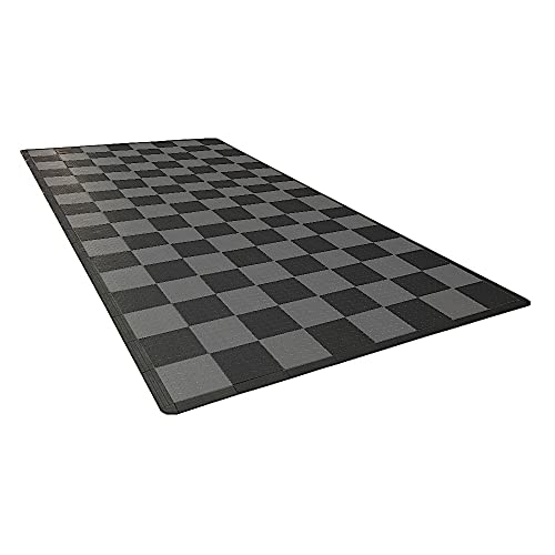 Speedway Garage Floor Mat Kit for 1-Car, Medium, Checkered - Black/Grey - color: Checkered - Black/Grey, size: Garage Kit - 1-Car