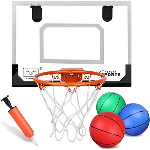 6" Mini Basketball for Mini Basketball Hoop, Small Replacement Ball for Over The Door Hoop, Little PVC Playground Pool Ball for Kids Toddler, Beach Indoor Outdoor Sport Game 3 PCS (Rainbow) - color: multicolored