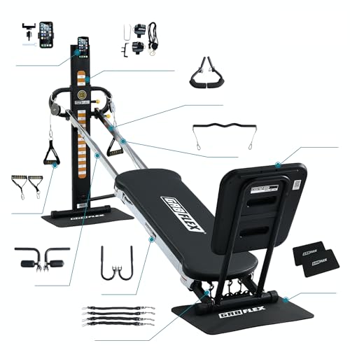 GR8FLEX Performance Gym for Total Over 100 Exercises, Multi-Functional Workout Machine, High Performance Strength Training, Cardio, and Full Body Fitness Equipment for Home Use - style: Carbon Fiber Black Model