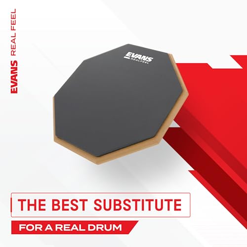 Evans RealFeel Folding Bass Pedal Practice Pad - Kick Drum Practice Pad - Fits Single and Double Pedals - Realistic Rebound - style: Bass Pedal