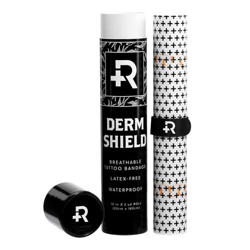 Recovery Aftercare Derm Shield Tattoo Cover Up Patch - Latex-Free & Waterproof Tattoo Aftercare Bandage - Transparent Matte Film - Breathable & Flexible - Promotes Healing & Skin Renewal (10" x 2 yd) - size: 10" x 2 Yard Roll