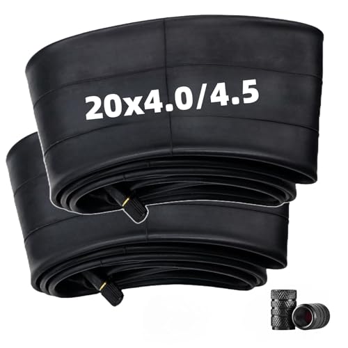20x4.0 Fat Tubes 20x3.0/3.5 Fat Tire Tube 20x3.5/4.0 Bike Tube 20x4.0/4.5 Heavy Duty Tire Tubes for 20” Electric Bike Fat Beach Bike 2 Pack - size: 20x4.0/4.5