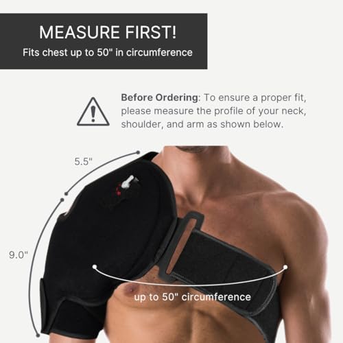 NatraCure Hot or Cold Therapy Shoulder Ice Pack Wrap, Brace for Pain Relief - (Heating Pad for Rotator Cuff Injuries, Surgery, Gym, Baseball, Pitching) - 6032 - style: Regular