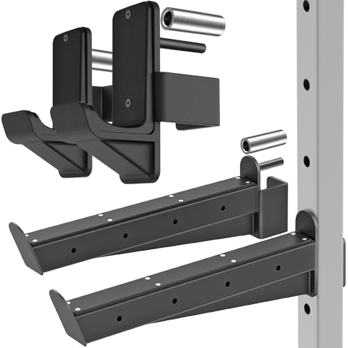 Kipika Power Rack Attachment for 5/8" & 1" Holes - Heavy Duty Home Gym Equipment for 2x2 or 3x3 Squat Rack, Adjustable and Easy to Install - color: For 2"x2" Rack with 5/8" or 1" Hole