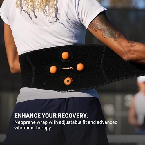 McDavid Myovolt Vibration Compression Back Wrap, Helps Reduce Pain, Stiffness, Soreness & Aid Muscle Recovery, Delivers Targeted Deep Tissue Treatment