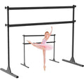 SELEWARE Height Adjustable Ballet Barre Freestanding Ballet Bar Heavy Duty Dance Bar Support Barre Movements Body Stretch Pull-ups, Sturdy Construction Never Fall Apart, Anti-Slip - color: 5 FT (Steel Crossbar with Fabric Cover, Black)