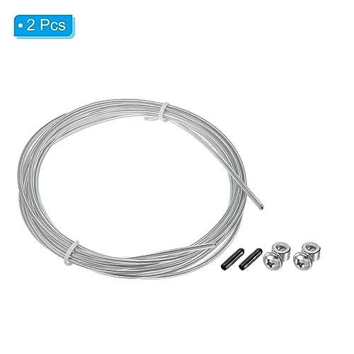 PATIKIL Speed Jump Rope Replacement Cable, Professional Skipping Rope Steel Wire Replace for High Speed Jump Ropes - color: White