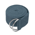 Yoga Strap for Stretching, Athletic Stretch Band with Adjustable Metal D Ring Buckle Yoga Bands - color: Gray, size: 5.9ft
