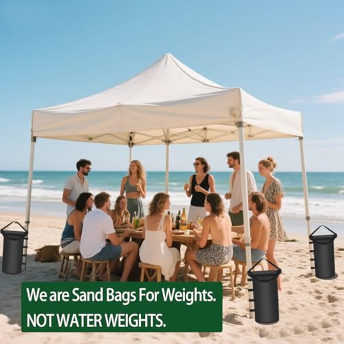 Inntop Canopy Weight Bags 120 lbs, Heavy Duty 1680D Tent Weights Sand Bags for Canopy Legs, Outdoor Sandbag Weights for Sun Shelter, Patio Umbrella, Gazebo (Sand Not Included) - size: 120 LBS