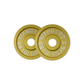Gold Finish Olympic Steel Plates - Pairs and Sets 2 Inch Barbell Standard in Premium Gold for Weight Lifting - color: 10lb Pair